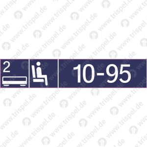 Wagennummer 2 Sitzplatzpiktogramm +Sitzplatzinformation(klein, Sitzplatznummer 10-95)