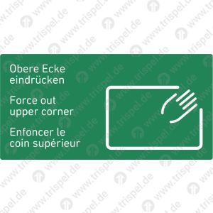 Notausstiegsfenster 3-sprachig: D, E, F