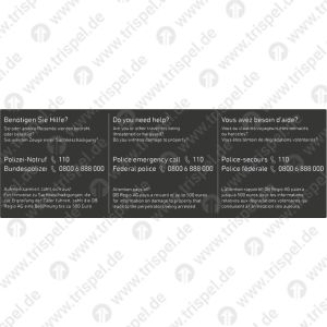Polizeinotruf 3-sprachig D, E, F