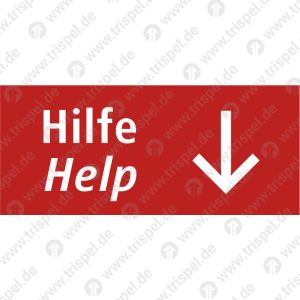 Hilfe, PfeilHelp2 sprachig, D,E(lang nachleuchtend)Einsatz VBB