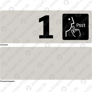 Piktogrammstreifen doppelseitig1. Klasse + RuhebereichblankoAnschlag links