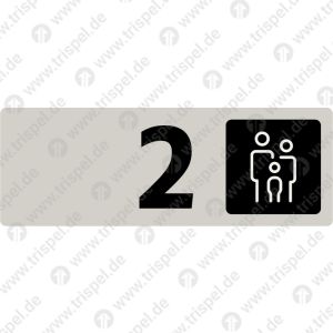 Piktogrammstreifen 2. Klasse + FamilienabteilAnschlag links