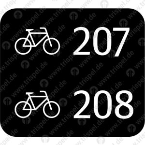 Fahrradstellplatz 207 + 208Darstellung Reservierungsdisplay