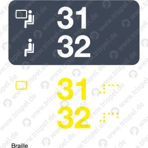 Sitzplatznummer 31/32Fensterplatz / Gangplatz