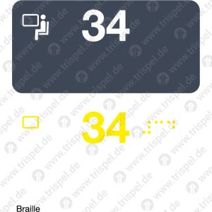 Sitzplatznummer 34Fensterplatz