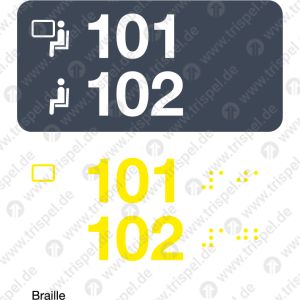 Sitzplatznummer 101/102Fensterplatz / Gangplatz