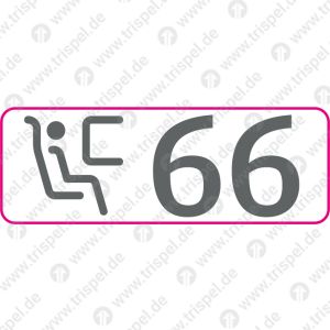 Sitzplatzreservierungsanzeige Fensterplatz 66, BR 408