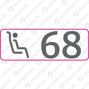 Sitzplatzreservierungsanzeige Gangplatz 68, BR 408