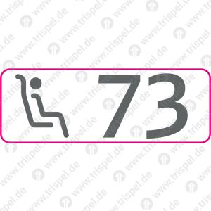 Sitzplatzreservierungsanzeige Gangplatz 73, BR 408