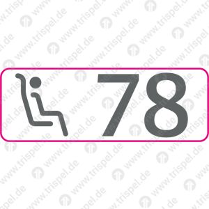 Sitzplatzreservierungsanzeige Gangplatz 78, BR 408