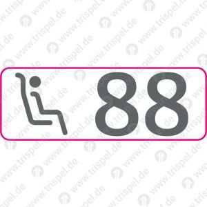 Sitzplatzreservierungsanzeige Gangplatz 88, BR 408