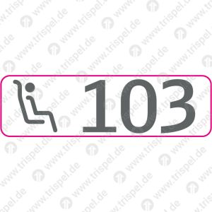 Sitzplatzreservierungsanzeige Gangplatz 103, BR 408