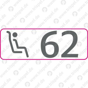 Sitzplatzreservierungsanzeige Gangplatz 62, BR 408
