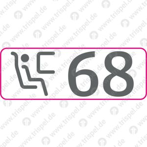 Sitzplatzreservierungsanzeige Fensterplatz 68, BR 408