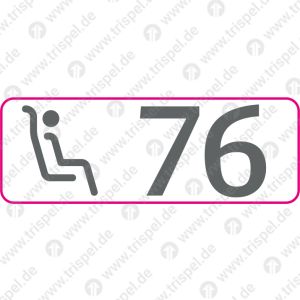 Sitzplatzreservierungsanzeige Gangplatz 76, BR 408