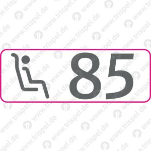 Sitzplatzreservierungsanzeige Gangplatz 85, BR 408