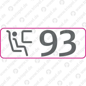 Sitzplatzreservierungsanzeige Fensterplatz 93, BR 408
