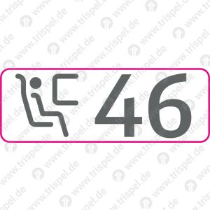 Sitzplatzreservierungsanzeige Fensterplatz 46, BR 408