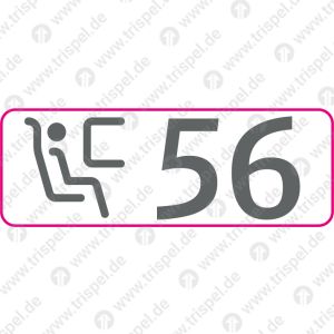 Sitzplatzreservierungsanzeige Fensterplatz 56, BR 408