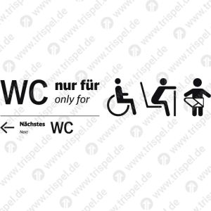 WCnur füronly forKörperbehinderte aller Artalte MenschenWickeltischPfeil links