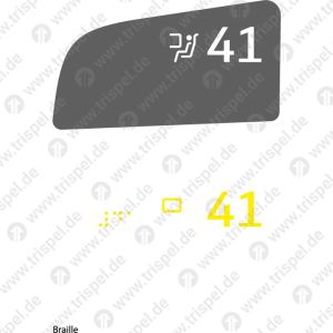 Sitzplatznummer 1. / 2. KlasseFensterplatz 41 - linke SeiteEinsatz BR408