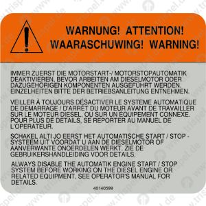 Warnung Motorstart