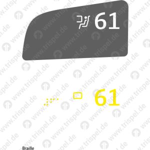 Sitzplatznummer 1. KlasseFensterplatz 61 - linke SeiteEinsatz BR408