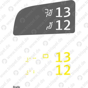 Sitzplatznummer 1. KlasseFensterplatz / Gangplatz13 / 12 - linke SeiteEinsatz BR408