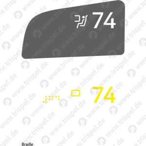 Sitzplatznummer 1. KlasseFensterplatz 74 - linke SeiteEinsatz BR408