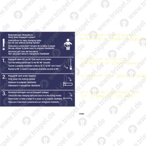 Bedienhinweis WickeltischNicht ohne Klappgriff nutzen!