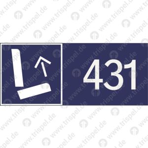 Sitzplatznummerierung (Klappsitz) Nr. 431
