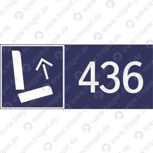 Sitzplatznummerierung (Klappsitz) Nr. 436