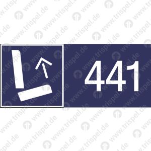 Sitzplatznummerierung (Klappsitz) Nr. 441