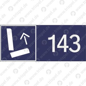Sitzplatznummerierung (Klappsitz) Nr. 143