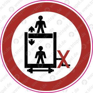 Bewegen der oberen Ladeebene bei Personen auf der unteren Ladeebene verboten