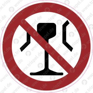 Wagen, die Gleisbremsen und andere Hemmeinrichtungen in wirksamer Stellung nicht befahren dürfen Symboldarstellung nach DIN EN 15877-2 Punkt 4.5.36