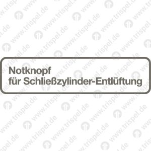 Notknopf für Schließzylinder-Entlüftung