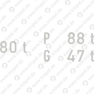 Lok- und Bremsgewicht80 t P 88 t G 47 t