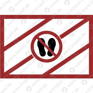 Betreten der Fläche verbotenAufgrund der hohen Belastung im Fußbodenbereich, können wir für dieses Produkt keine Garantie auf Ablösung / Vandalismus übernehmen!