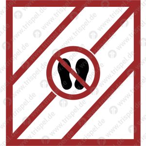 Betreten der Fläche verbotenAufgrund der hohen Belastung im Fußbodenbereich, können wir für dieses Produkt keine Garantie auf Ablösung / Vandalismus übernehmen!