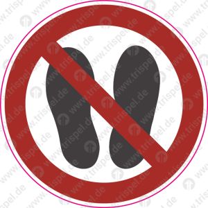 Trittbrettabdeckung nicht betreten -Piktogramm- bzw. Betreten der Fläche verboten