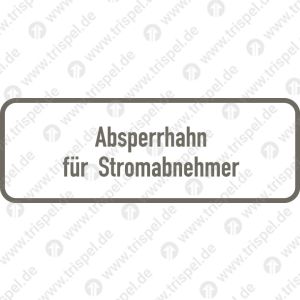 Absperrhahn für Stromabnehmer -Piktogramm-
