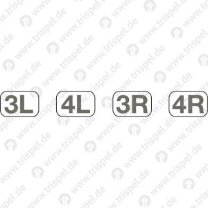 Türkennzeichnung 3L 4L 3R 4R