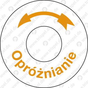 Kennzeichen für Entleerungsventil der Wasseranlage, Drehrichtung links