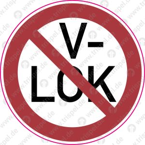 Verbot für V-LOK, Verbot der elektrischen Versorung von der Diesellock über die Zugsammelschiene -Piktogramm-