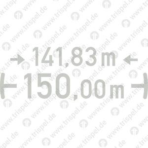 Drehzapfenabstand und Länge über Puffer mit Eindruck 141,38 m 150,00 mNach DIN EN 15877-2 / 4.5.5.2