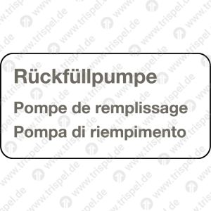Rückfüllpumpe, deutsch, französisch, italienisch