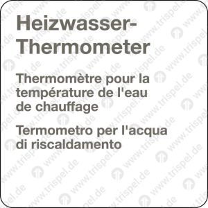 Heizwasser-Thermomenter -dreisprachig-