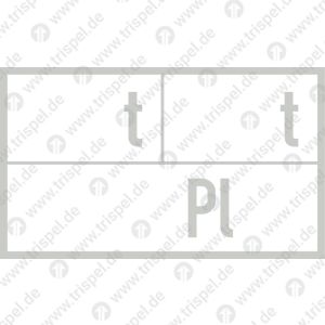 Gewichte, Platzzahl mit Eindruck t t Pl