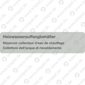 Heizwasserauffangbehälter -dreisprachig-
